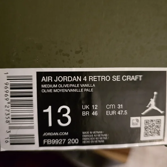 Jordan 4 Retro SE Craft Olive - Picture 9 of 9